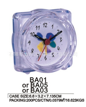 Green-Faced Small Alarm Clock Multi-Functional Travel Plastic Small Alarm Clock with Snooze Bd Travel Alarm Clock (Picture)