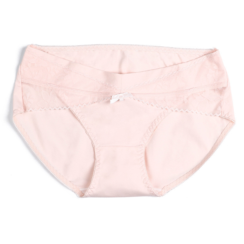 Pure Cotton Pregnant Women's Underwear Women's Large Size Lace Pregnant Women's Shorts Belly-supporting Low Waist Summer Pregnant Women's Briefs