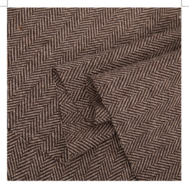 Autumn and winter woolen herringbone fabric suit coat fashion clothing woolen fabric factory direct supply