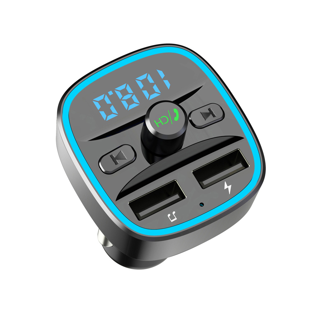 Cross-border e-commerce supply car Bluetooth smart voice navigation Bluetooth MP3 player dual SUB car charger
