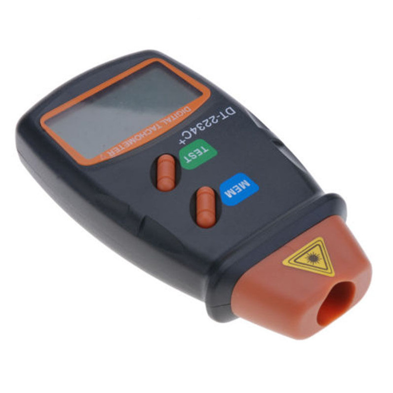 DT2234C + laser tachometer handheld digital tachometer photoelectric tachometer with stored data