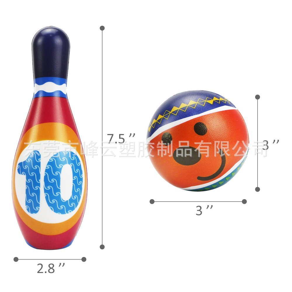 Надувной кегельный мяч, синий, надувная игрушка