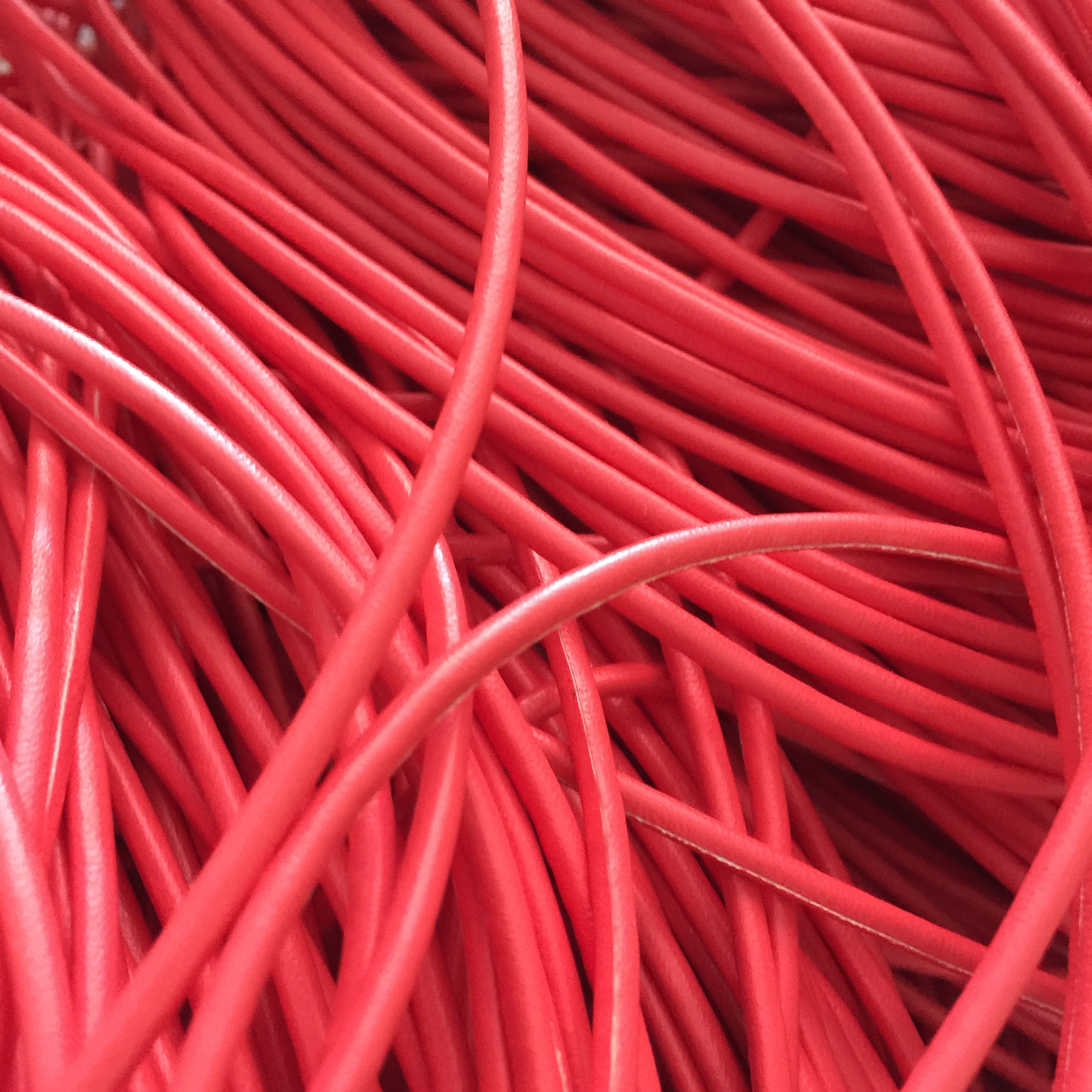 3mm Round Bar Explosion-Proof Round Bar Pu Leather Rope Core-Covered Round Rope Color Can Be Customized