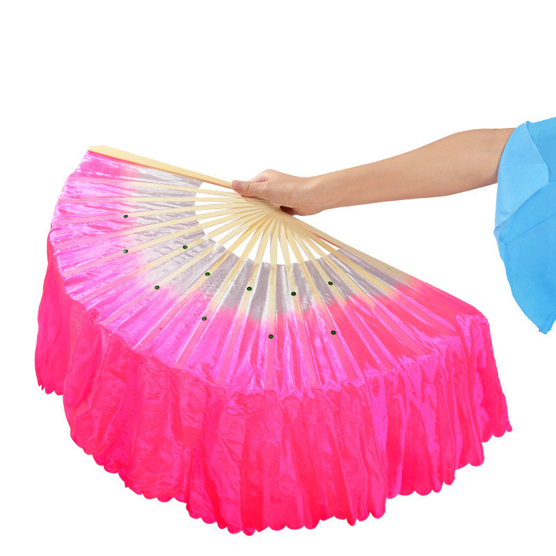 Dance fan dance fan pair fan square dance fan dance Yangko fan double-sided excessive gradient color one foot 31cm