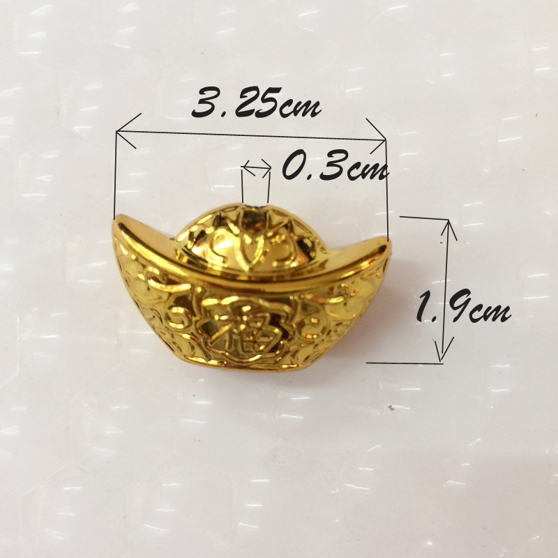 Chinese Knot Festive Supplies Car Hanging Keychain Accessories Plastic Gold Ingot