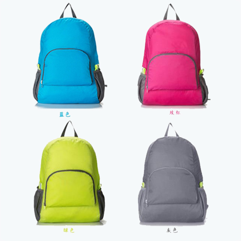 Foldable company outdoor travel bag skin bag men's and women's portable backpack backpack custom printed logo