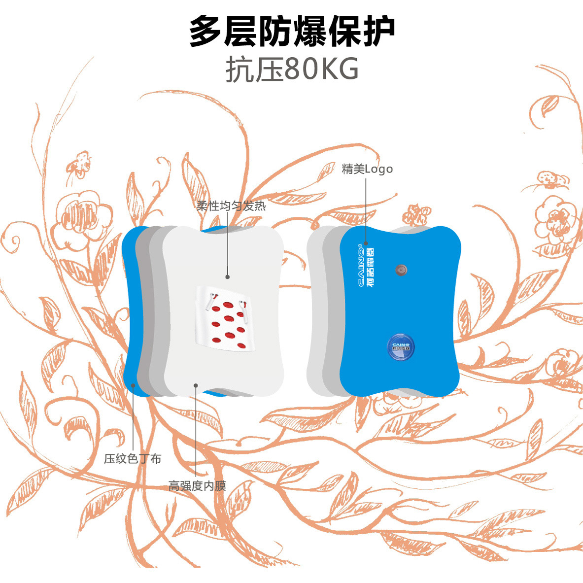 Conno 999A Supply NAtionAl StAndArd Hydropower SepArAtion RechArgeAble Electric WArmer, HAnd WArmer, Electric Hot WAter BAg