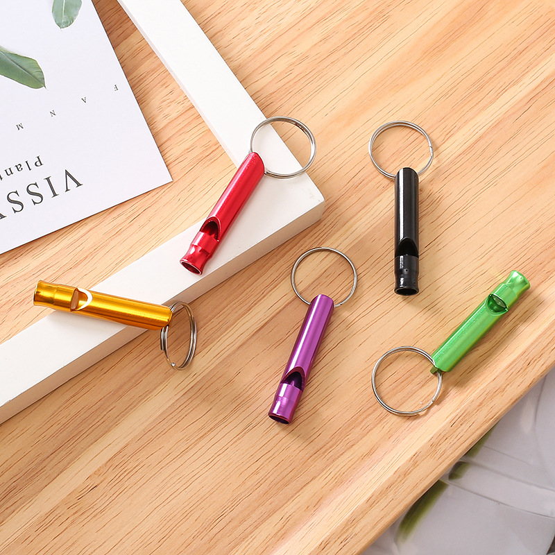 logo can be added for outdoor aluminum alloy survival whistle emergency referee tent accessories mountaineering first aid whistle