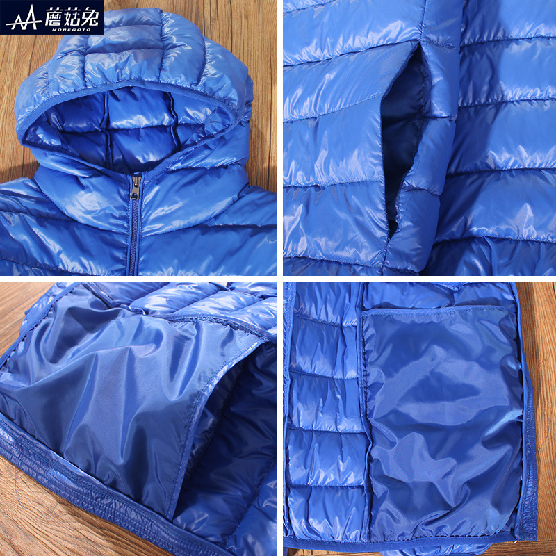 Mushroom Rabbit Brand Children's Wear 2018 Winter Lightweight Down Jacket for Middle and Big Children Boys 12 Fat 15 Years Old Hooded Short