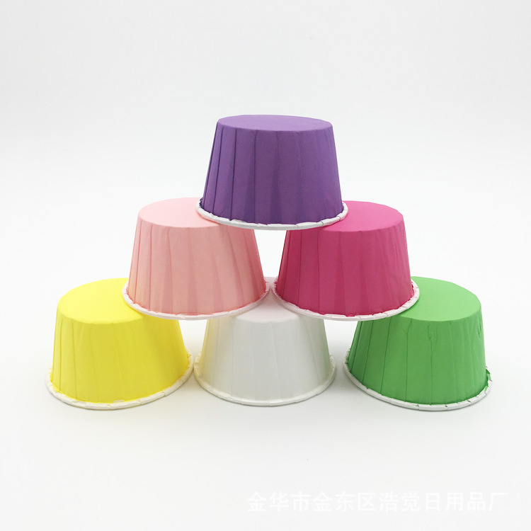 Бумажные чашки для тортов в наличии, серия чистых цветов, водо- и жиростойкие, жаропрочные маффинные чашки