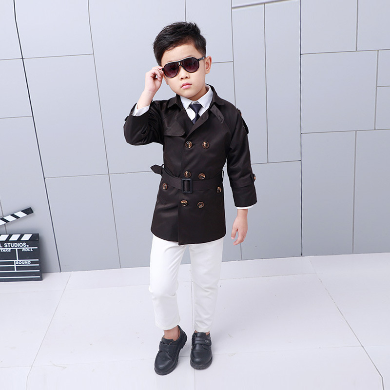 2024 Spring and Autumn New Boys' Windbreakers Casual Children's Mid-Length Jackets Children's Clothing Factory Dropshipping Wholesale