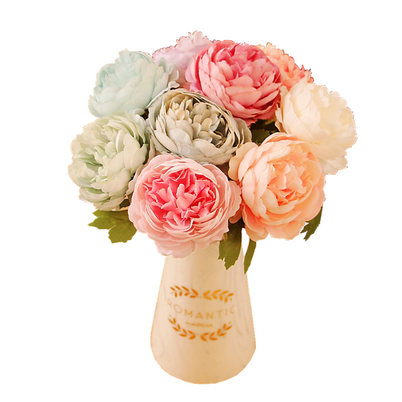 Simulation Flower Art Single Branch Small Camellia Fake Flower Home Photography Soft Dress Handmade Flower Living Room Coffee Table Dining Table Decorative Flower