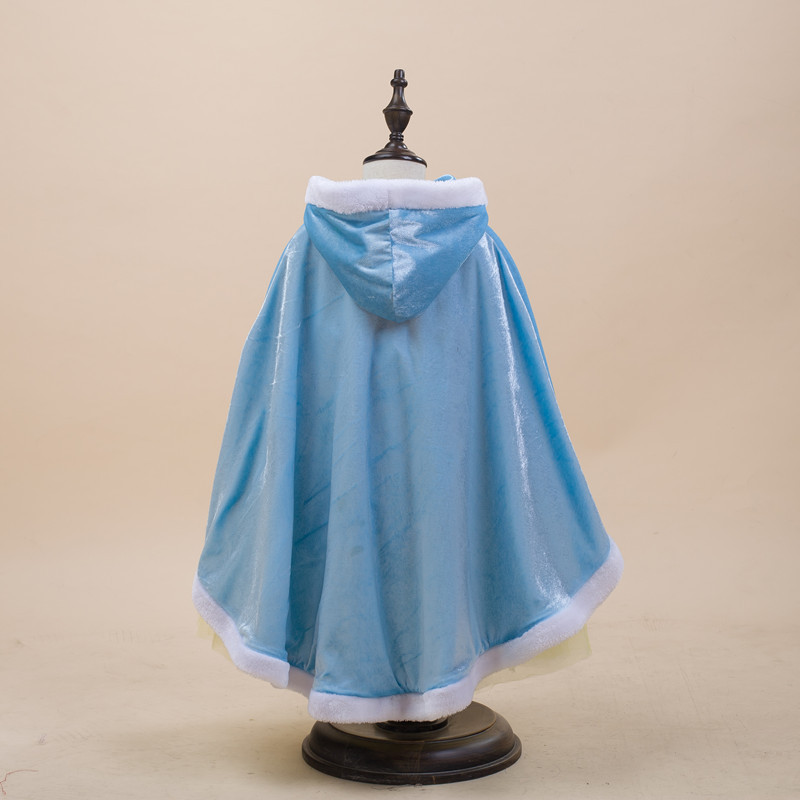 2024 Halloween Autumn and Winter Frozen Cloak Princess Cloak Girls Cute Shawl Children's Winter Clothing Children's Clothing