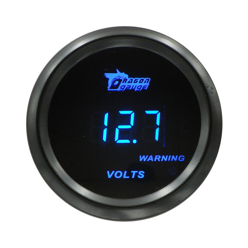 52mm car modified instrument blue light digital display Speed Booster Water temperature oil temperature oil pressure voltmeter