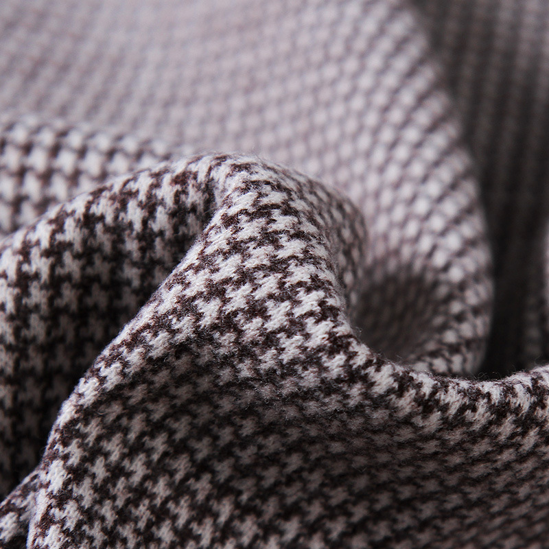 Autumn and Winter New Houndstooth Woolen Fabric Coat Skirt Suit Jacket Clothing Fabric Slub Woolen