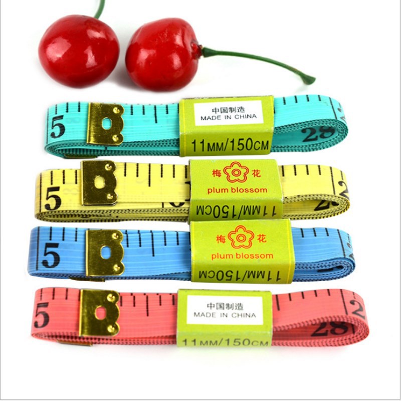 1.5 m mi mi small tape ruler soft ruler measuring three circumference waist ruler measuring clothes ruler seamless hook installation ruler