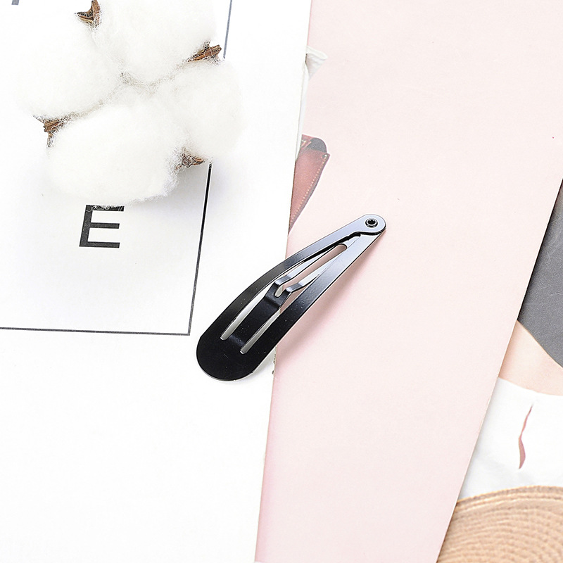 Factory direct supply hair clip basic round head drop clip simple black duck bill clip cartoon hair clip 2 yuan shop accessories