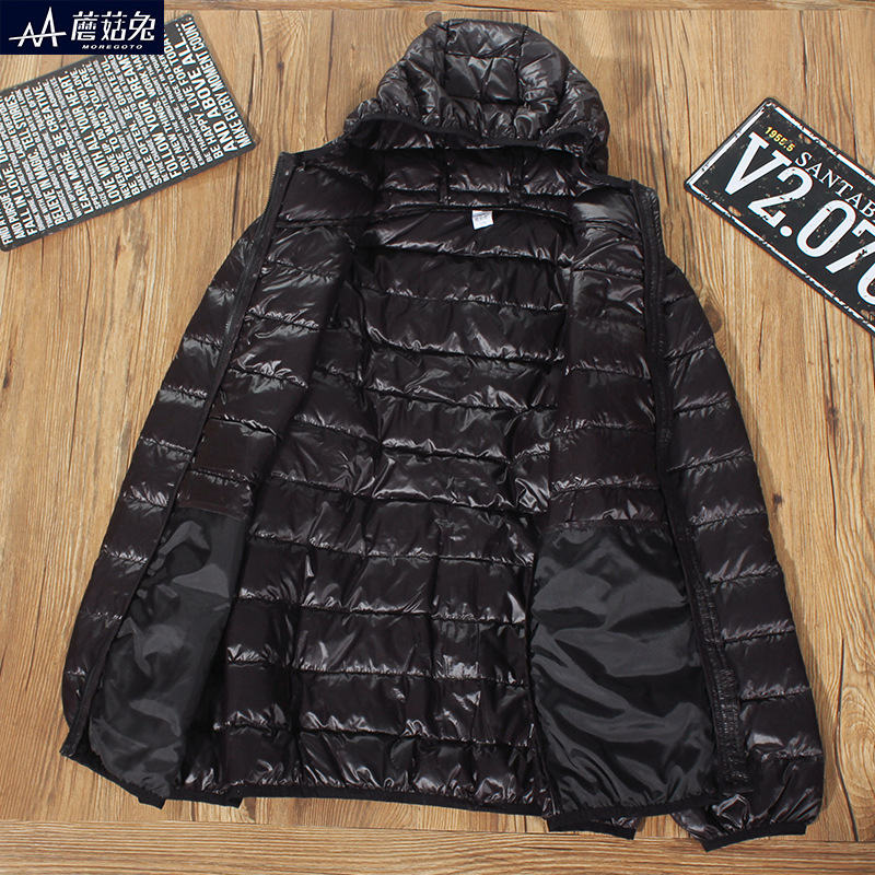 Mushroom Rabbit Brand Children's Wear 2018 Winter Lightweight Down Jacket for Middle and Big Children Boys 12 Fat 15 Years Old Hooded Short