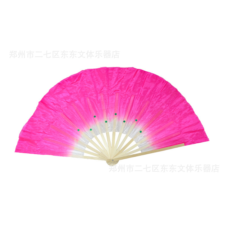 One-foot Yangko fan double-sided silk cloth kindergarten children's dance fan square dancing bamboo sports show