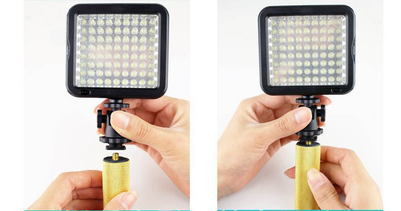 SLR camera handle LED photography light handle fill light/camera metal handle flash light grip