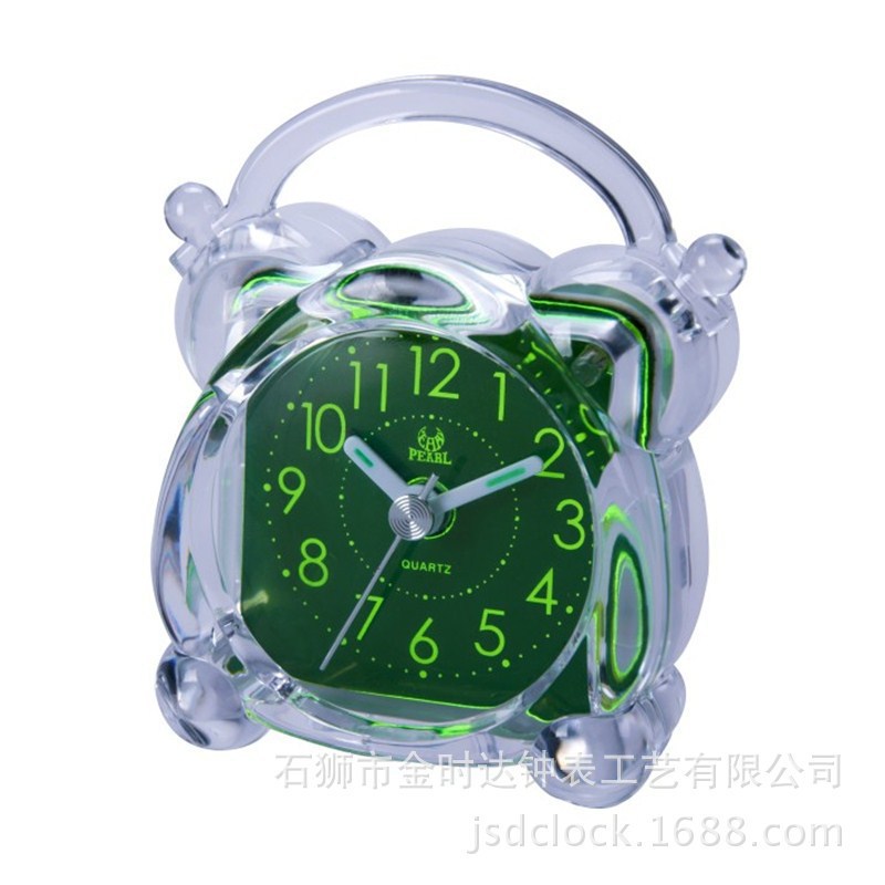 Зеленые маленькие будильники многофункциональные пластиковые дорожные будильники с функцией отложенного будильника