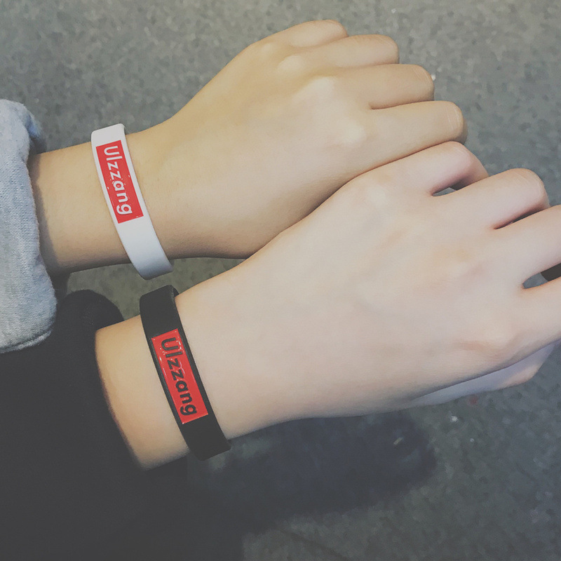 Европейские и американские модные спортивные силиконовые браслеты для мужчин и женщин, стильные простые браслеты для пар