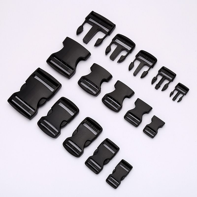 Factory direct luggage accessories adjustment plastic socket plastic Press buckle webbing backpack buckle buckle can do color