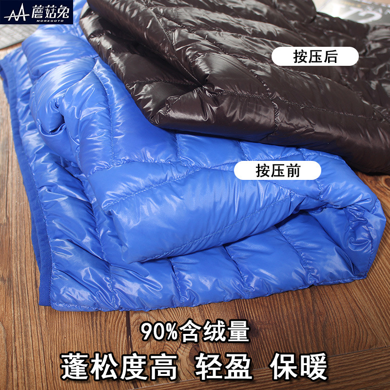 Mushroom Rabbit Brand Children's Wear 2018 Winter Lightweight Down Jacket for Middle and Big Children Boys 12 Fat 15 Years Old Hooded Short