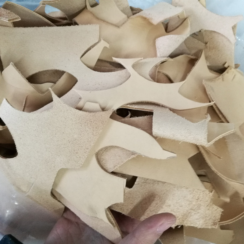 Factory Wholesale Vegetable Tanned Leather Shredded Leather Raw Materials Scraps Original Color First Layer Cowhide DIY Leather Art Leather Goods