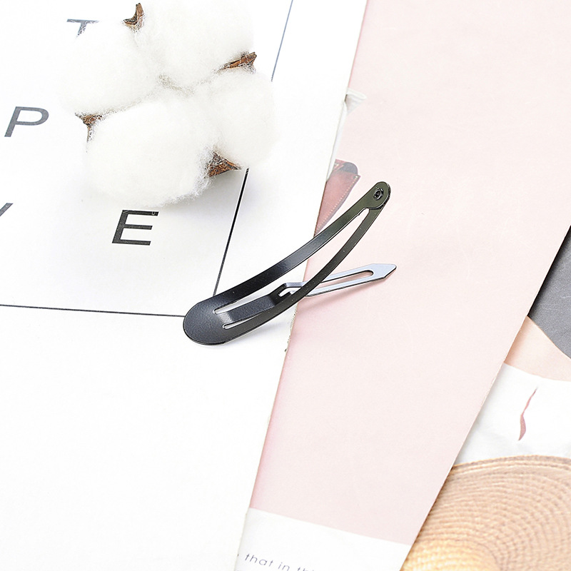 Factory direct supply hair clip basic round head drop clip simple black duck bill clip cartoon hair clip 2 yuan shop accessories