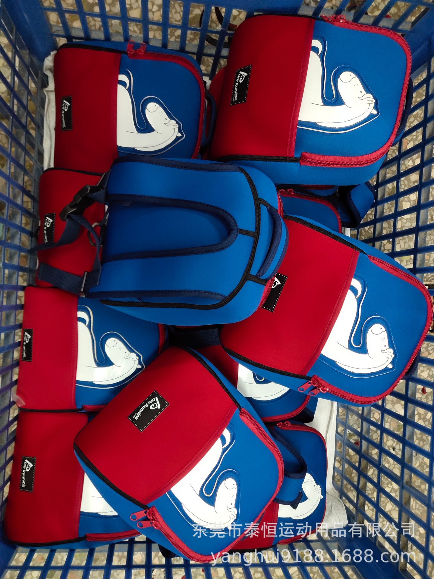 Manufacturer Children's Schoolbag Cartoon Cute Kindergarten Schoolbag Diving Material Schoolbag Anti-Lost Backpack