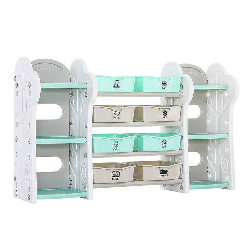 Children's Toy Storage Rack Kindergarten Picture Book Bookshelf Children's Cartoon Finishing Box