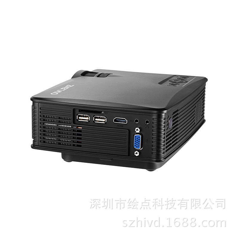 Micro home SD50 black high-definition home entertainment projector foreign trade projector factory direct sale