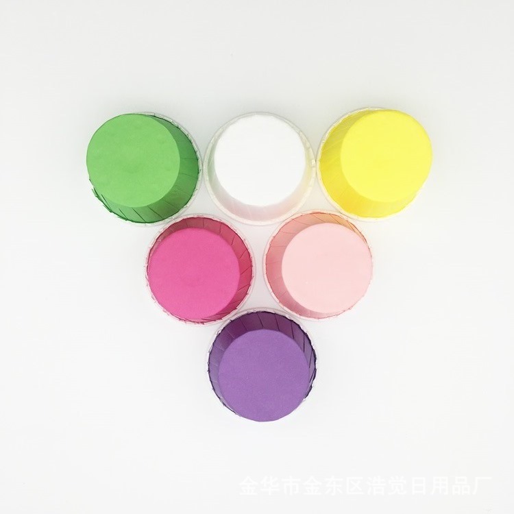 Cake Paper Cup in Stock, Pure Color Series Rolled Mouth Cup, Oil-Proof and Waterproof Baking Cup, High Temperature Resistant Muffin Cup