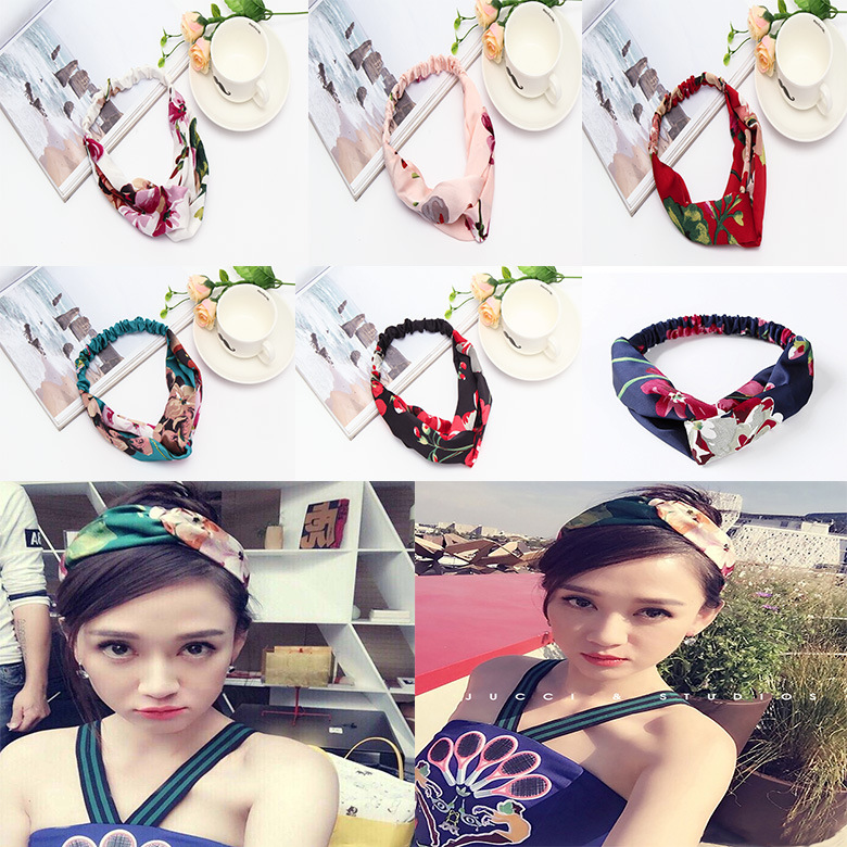 Кросс-стиль, весенний и летний ободок с цветами герани, стиль Чен Цяоэн, повязка для волос