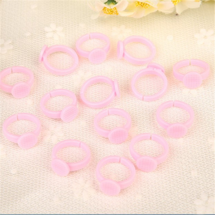 DIY база кольца для детей семейные материалы ручной работы розовый пластиковый кольцо смола ювелирные аксессуары