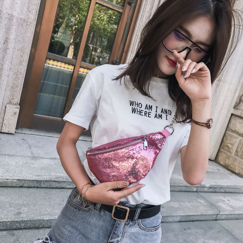 New Color Sequin Bag Women's Crossbody Bag Shoulder Bag Waist Bag Mermaid Women's Satchel Cosmetic Bag Trendy