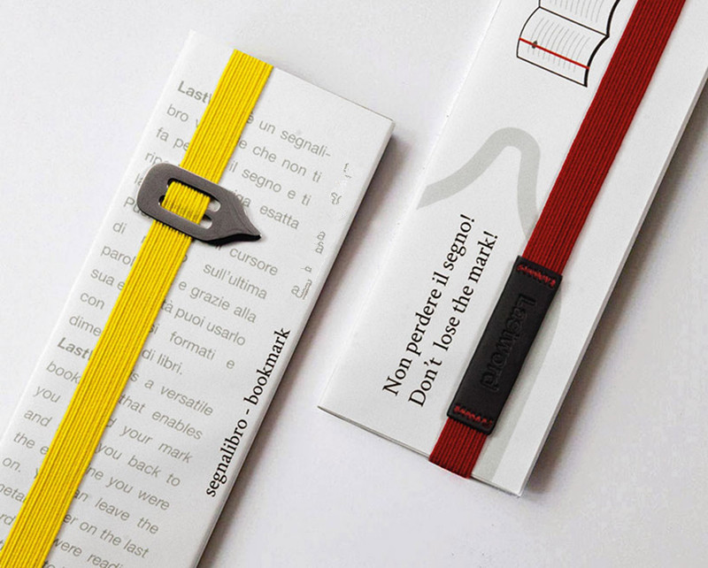 Italian Creative Elastic Fabric Strap Stainless Steel Metal Reading Node Traceless Precision Positioning Bookmark
