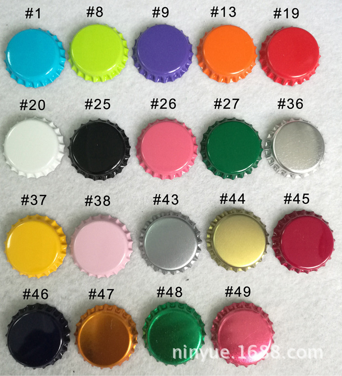 Bottle Cap Perforated Tinplate Bottle Cap Factory Spot Color Beer Bottle Cap DIY Handmade Craft Decorative Bottle Cap