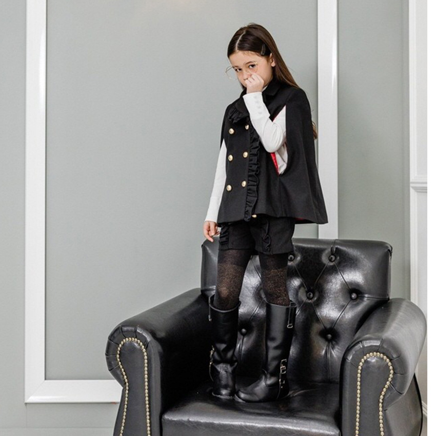 European and American New Kidsren's Woolen Outwears, Factory-Made Cloaks, Woolen Medium and Large Trendy Kidsren's Outwears, Sample Processing and Customization