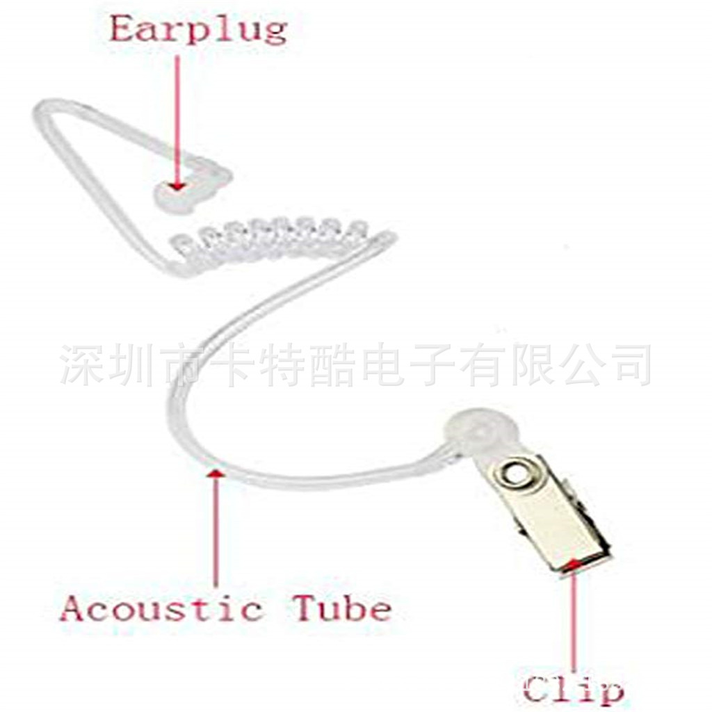 Mobile phone/walkie-talkie headset accessories air catheter single catheter transparent catheter headset tube