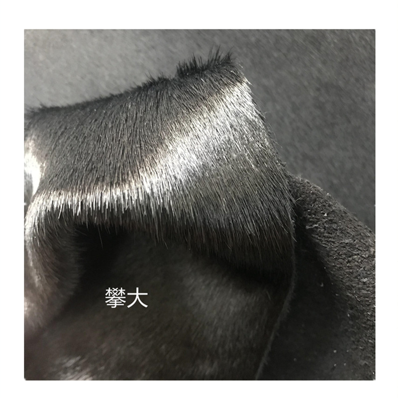 Horse hair black short hair horse hair cow hair leather long-term in stock black horse hair factory direct sample production