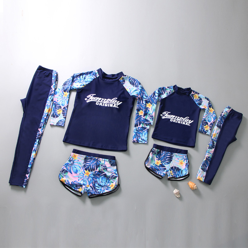 Детский купальник, раздельный, для девочек, с длинными рукавами, защитный от солнца, быстросохнущий, с укрытием живота