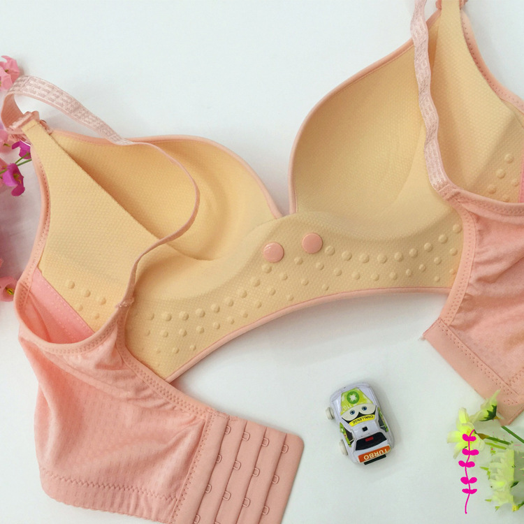 In stock maternity nursing bra one-piece nursing seamless half-piece nursing Plaid front buckle underwear