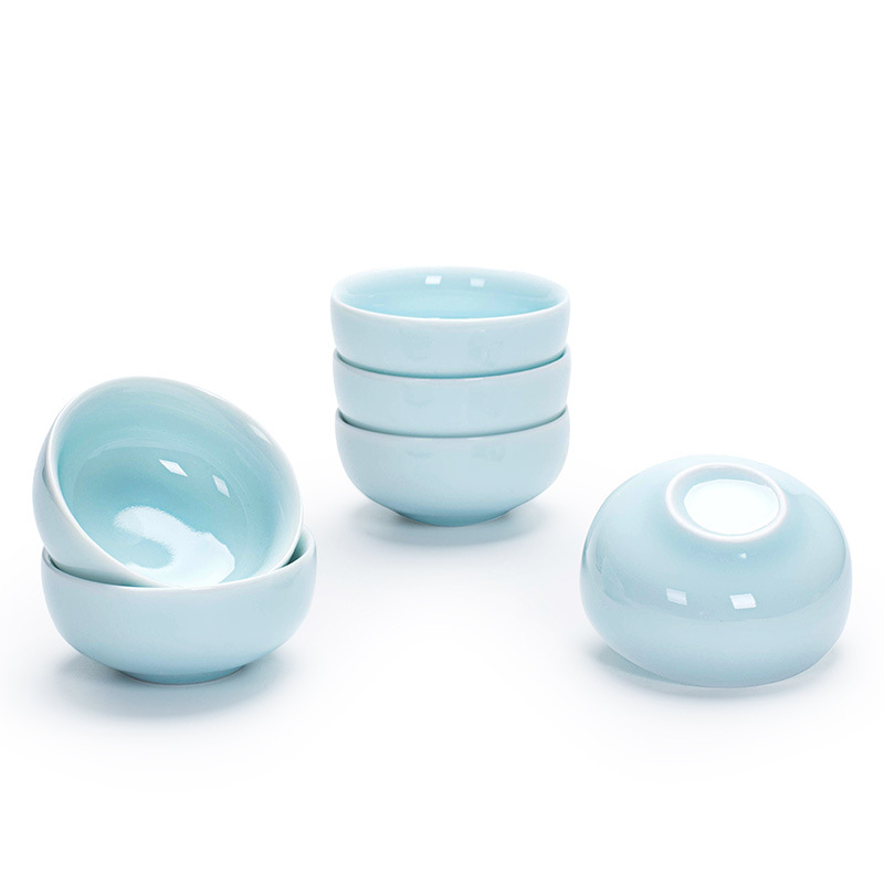 Celadon tea cup kung fu tea set ceramic single cup tea bowl Master Cup tea cup tea cup tea cup factory wholesale