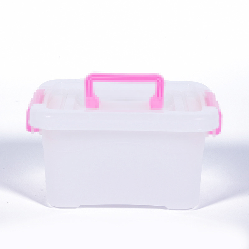 Multi-specification Plastic Portable Storage Box Children's Toy Box Laundry Bead Box Food Storage Box with Lid and Handle