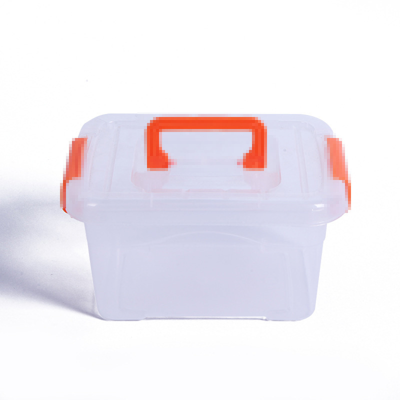 Multi-specification Plastic Portable Storage Box Children's Toy Box Laundry Bead Box Food Storage Box with Lid and Handle