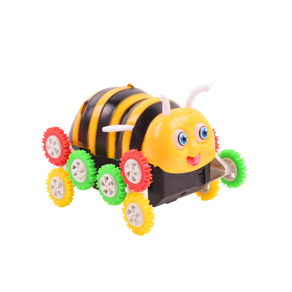 158 Red Lips Electric Little Bee Dump Truck Automatic Flipping Kidsren's Electric Car Street Stall Toys Wholesale