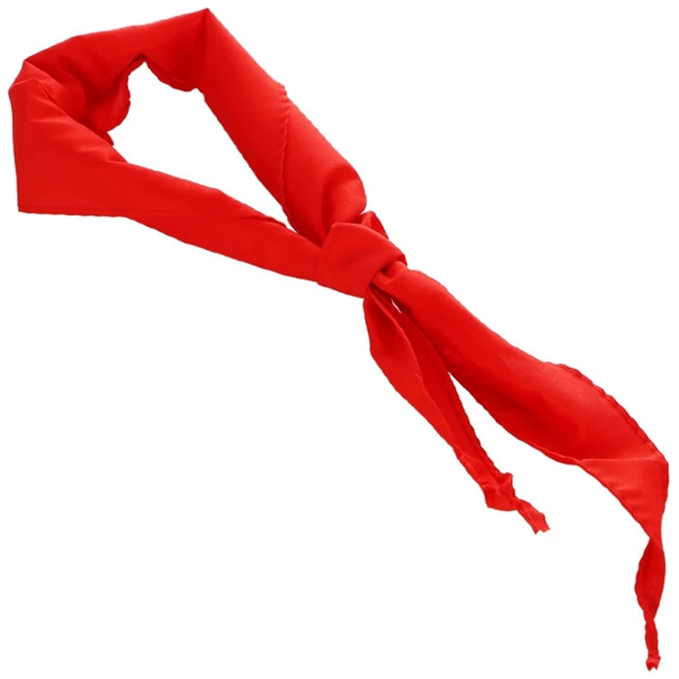Red scarf Bud independent packaging 1.2 meters 1 meter large small cotton cotton silk primary school student red scarf