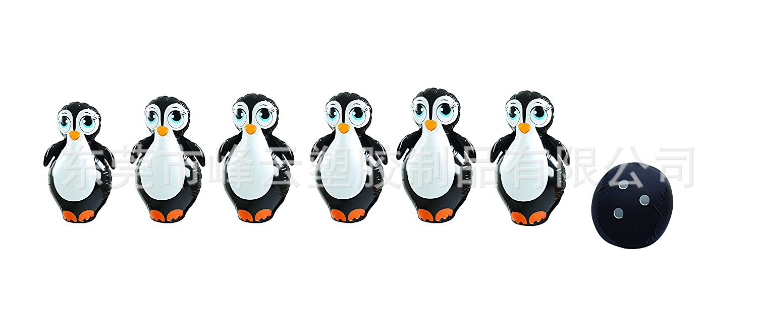 Профессиональный производитель из Дунгуаня, производит надувную игрушку для боулинга, пингвин, набор для домашнего боулинга для детей